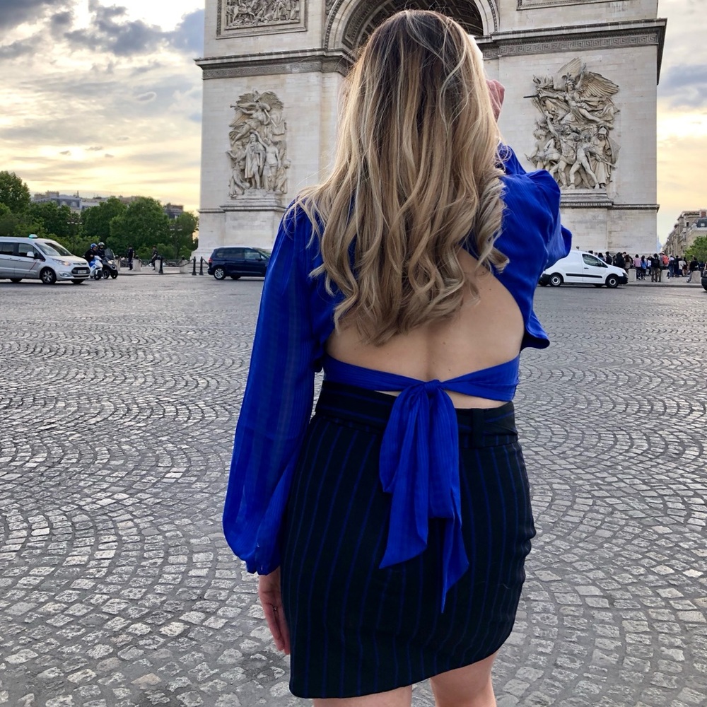 Lovers + Friends tie back blouse